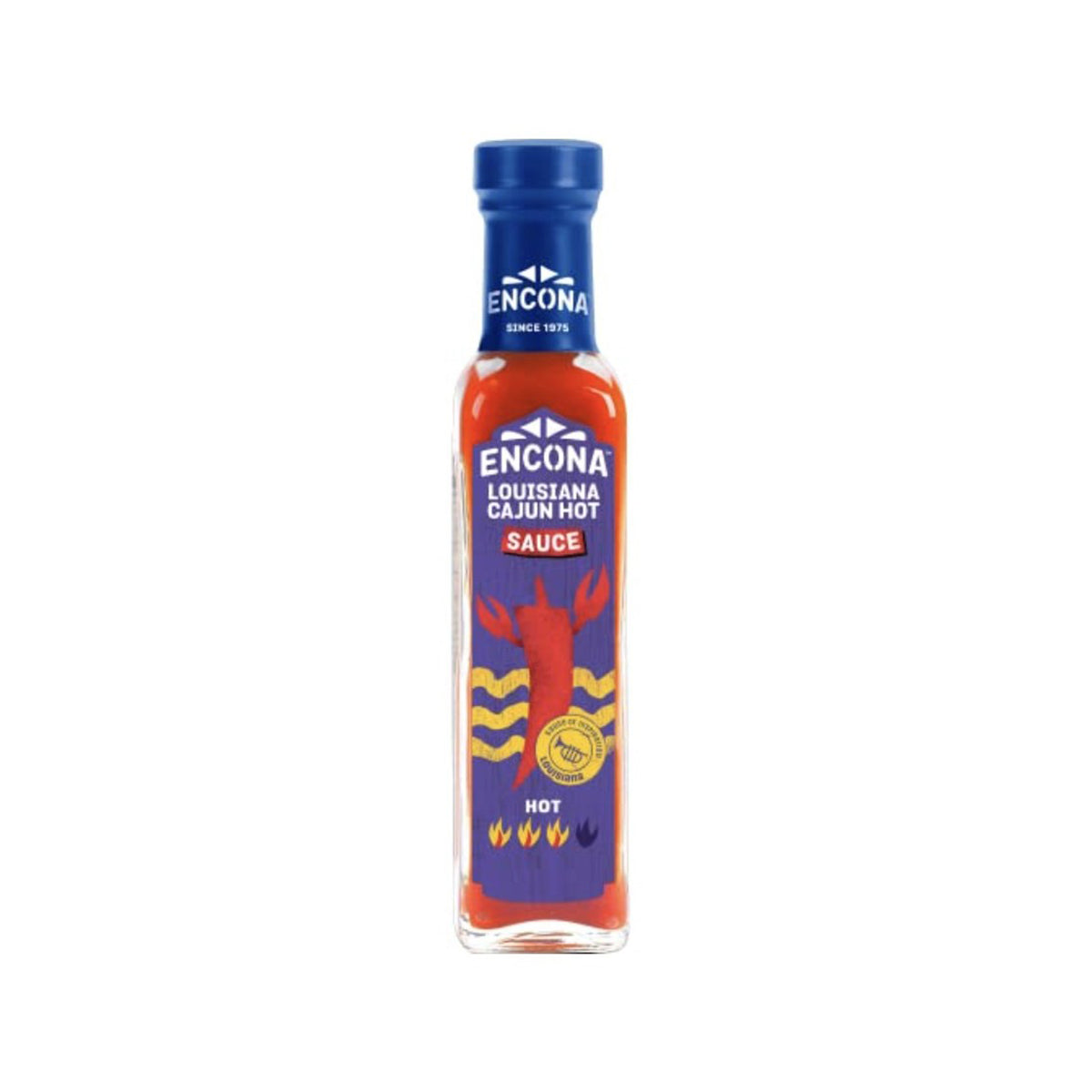 ENCONA LOUISIANA CAJUN HOT SAUCE 6X142ML