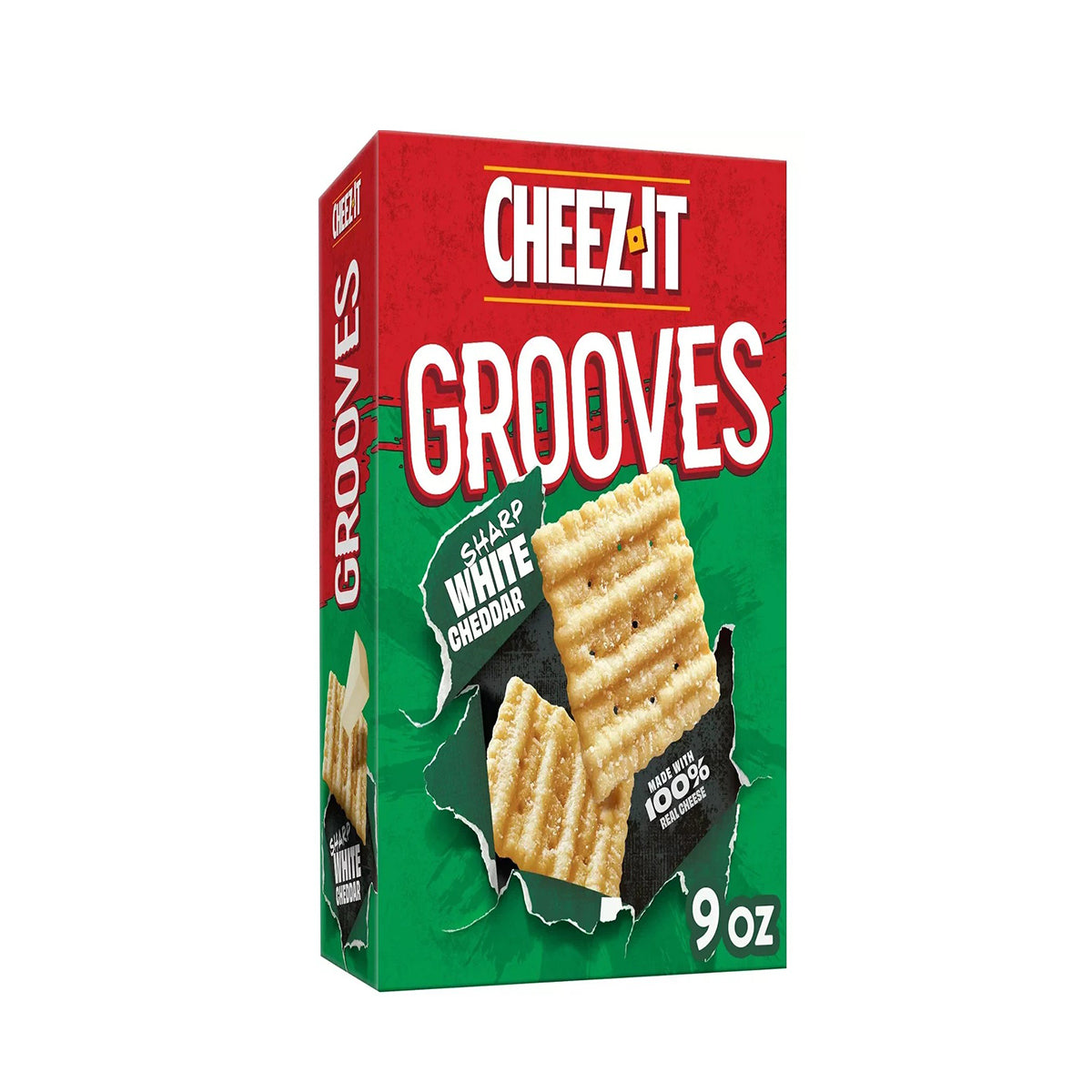 CHEEZ-IT GROOVES SHARP WHITE CHEDDAR 6X3.25 OZ