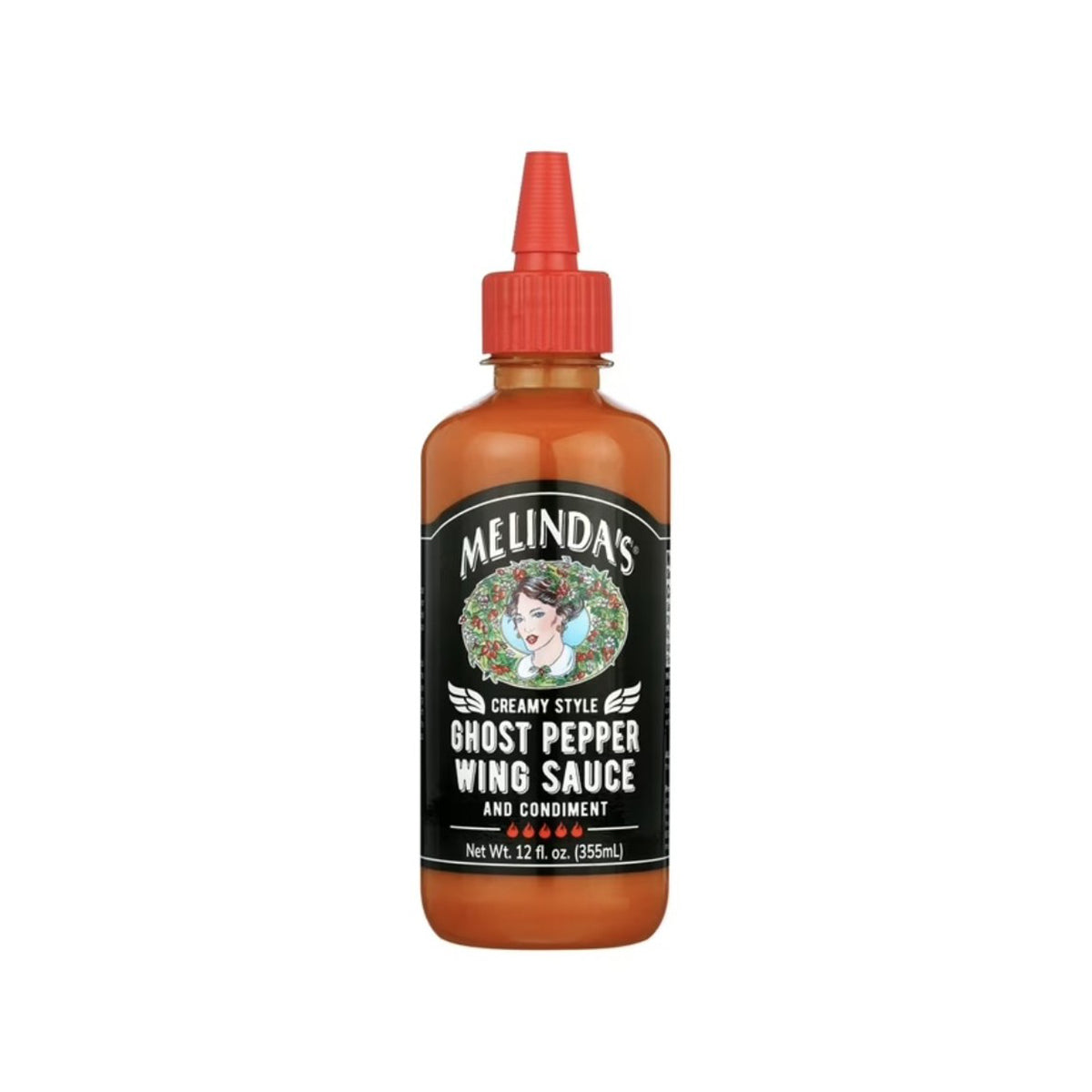 MELINDA'S CREAMY STYLE GHOST PEPPER WING SAUCE 6X12 FL OZ