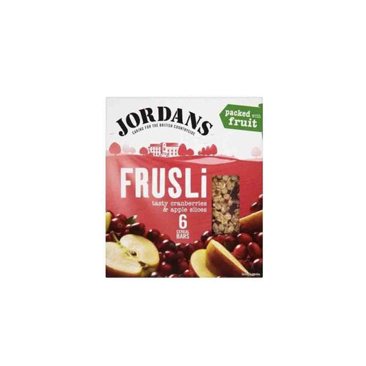 JORDANS FRUSLI CRANBRRY APPLE CEREAL BAR 6PACK 6x180G