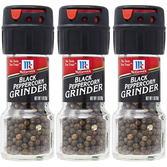 McCormick Black Peppercorn Grinder, 35g (3x35g pack)