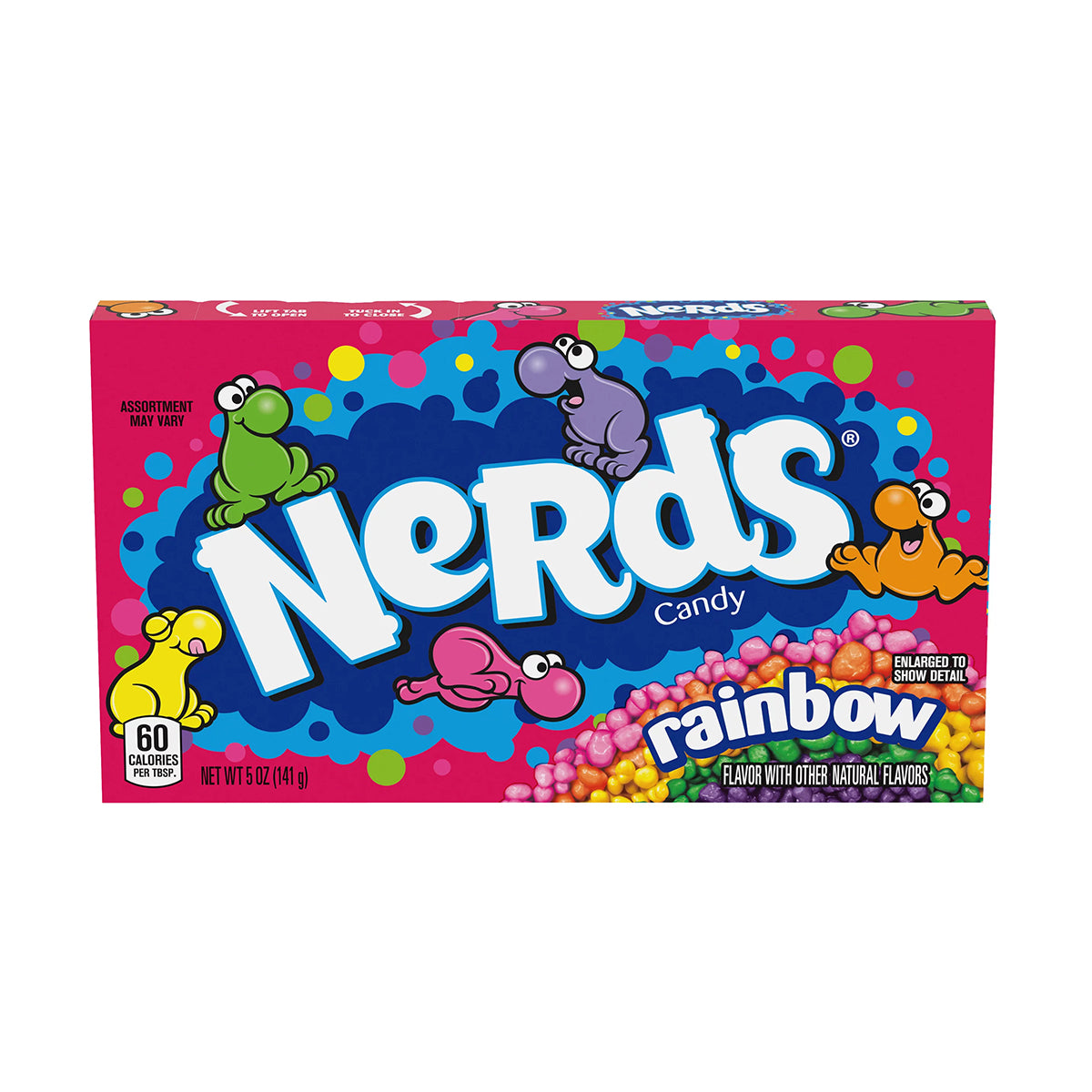 Wonka nerds Rainbow Candy, 141 Grams, Mixed Fruit, 141g
