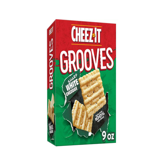 CHEEZ-IT GROOVES SHARP WHITE CHEDDAR 6X3.25 OZ