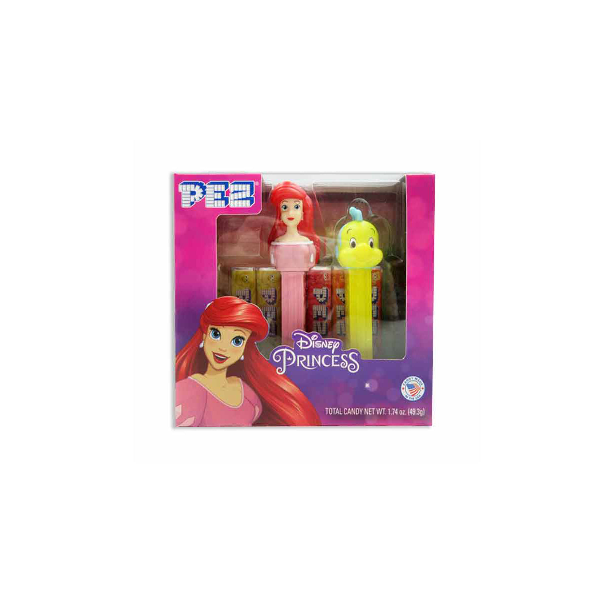 PEZ GIFT SET TWIN PACK - LITTLE MERMAID 2 DISP/6 PC'S CANDY ROLLS