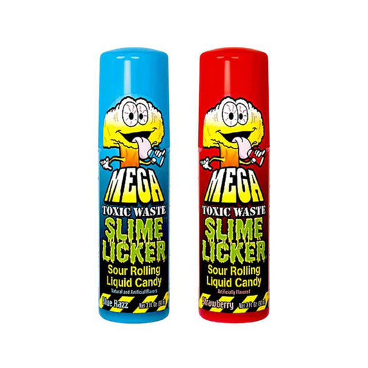 Toxic Waste-MEGA Slime Licker Sour Rolling Liquid Candy (Assorted - Strawberry & Blue Raz) 90ml