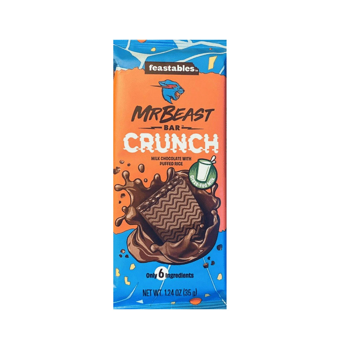 Mr Beast CRUNCH Milk Chocolate Puffed Rice Chocolate Bar 60g