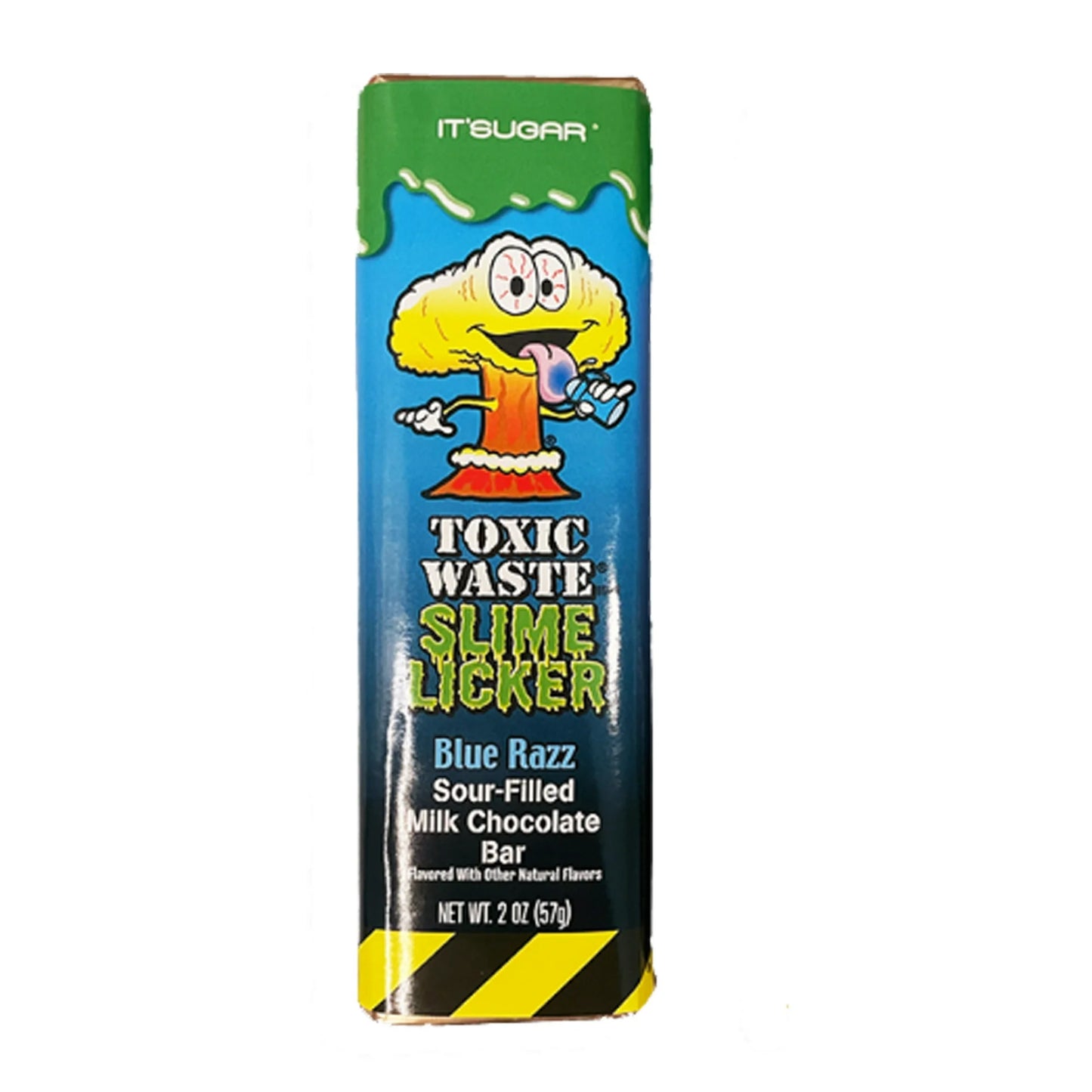 Toxic Waste Slime Licker Blue Razz Chocolate Bar 50g