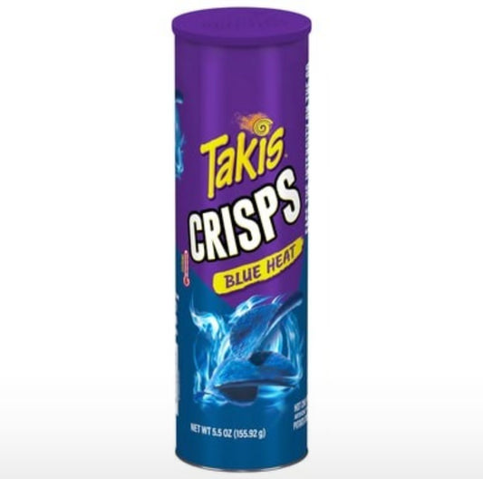 Takis Crisps BLUE HEAT Hot Extreme Chilli Pepper & Lime Chips, 155.92G