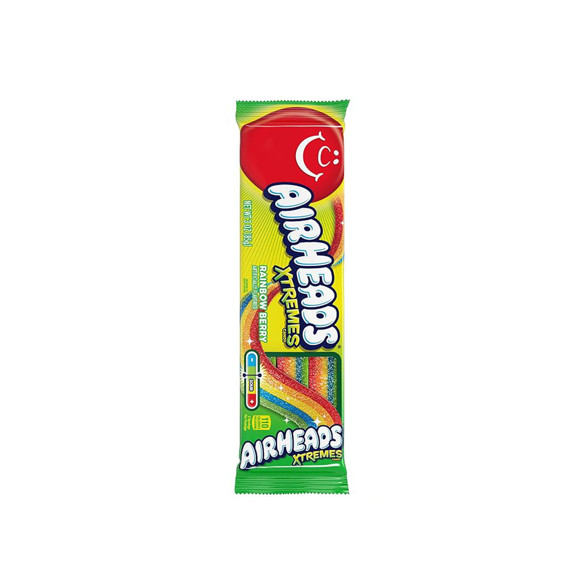 Airheads Rainbow Berry Flavor Sour Candy 3 Ounce