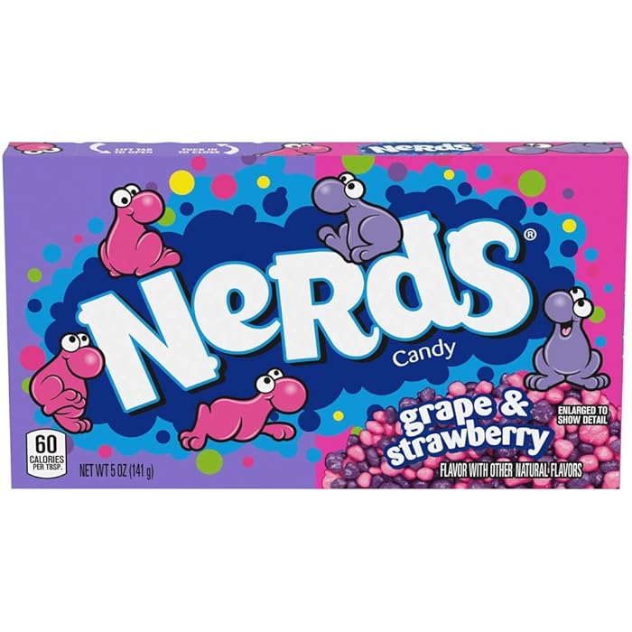 Wonka Nerds Grape & Strawberry Theatre Box, 141g