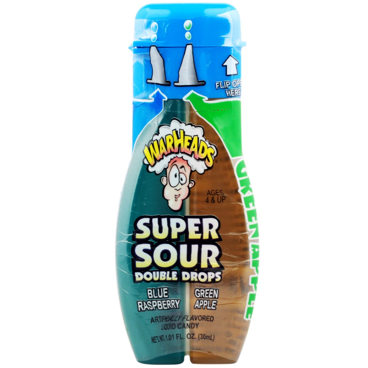 Warheads Super Sour Double Drops Blue Raspberry and Green Apple 30ml