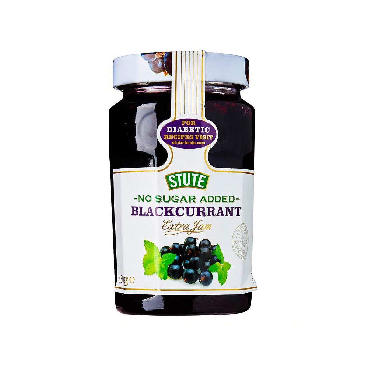 Stute Diabetic No Sugar Added Blackcurrant Extra Jam 430g