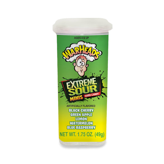 warheads minis extreme sour hard candy 1.75OZ (49G)