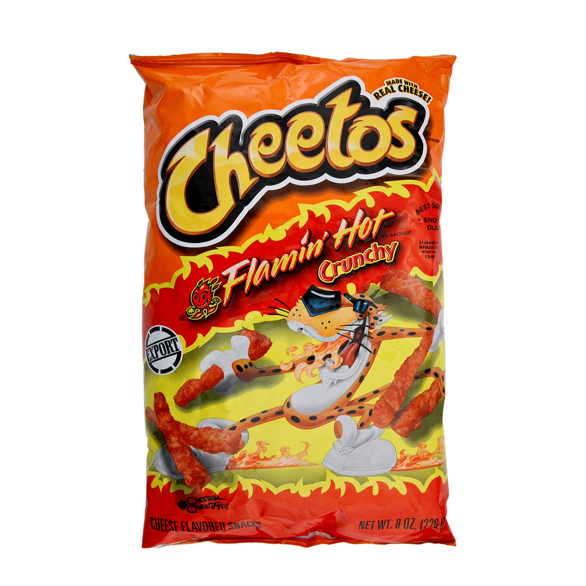 Cheetos Crunchy Flaming Hot Export Crisps 226.8g